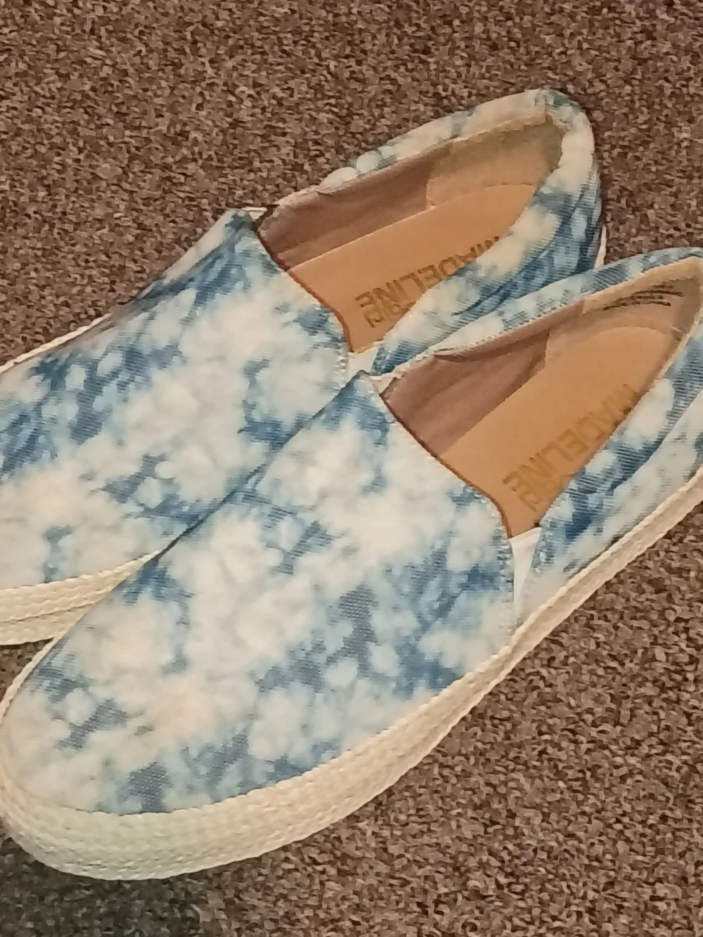 Madeline Blue Tie-Dye Slip-On Espadrilles